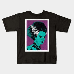 BRIDE OF FRANKENSTEIN (Pop Art) Kids T-Shirt